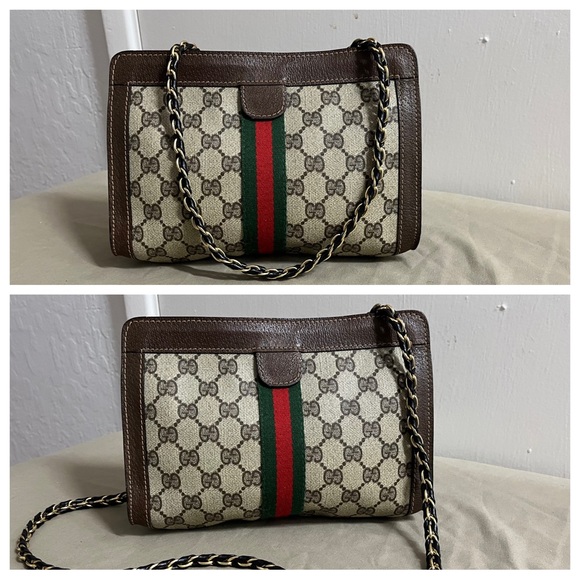 Authentic Gucci GG Sherry Monogram Mini Clutch On Chain - Picture 9 of 12